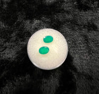 AAA+ Certified Natural 2 Pieces Brazilian Emerald Oval Shaped Gemstone, Weight: 1.5 ct, Size 3x5 ABC Jewelries