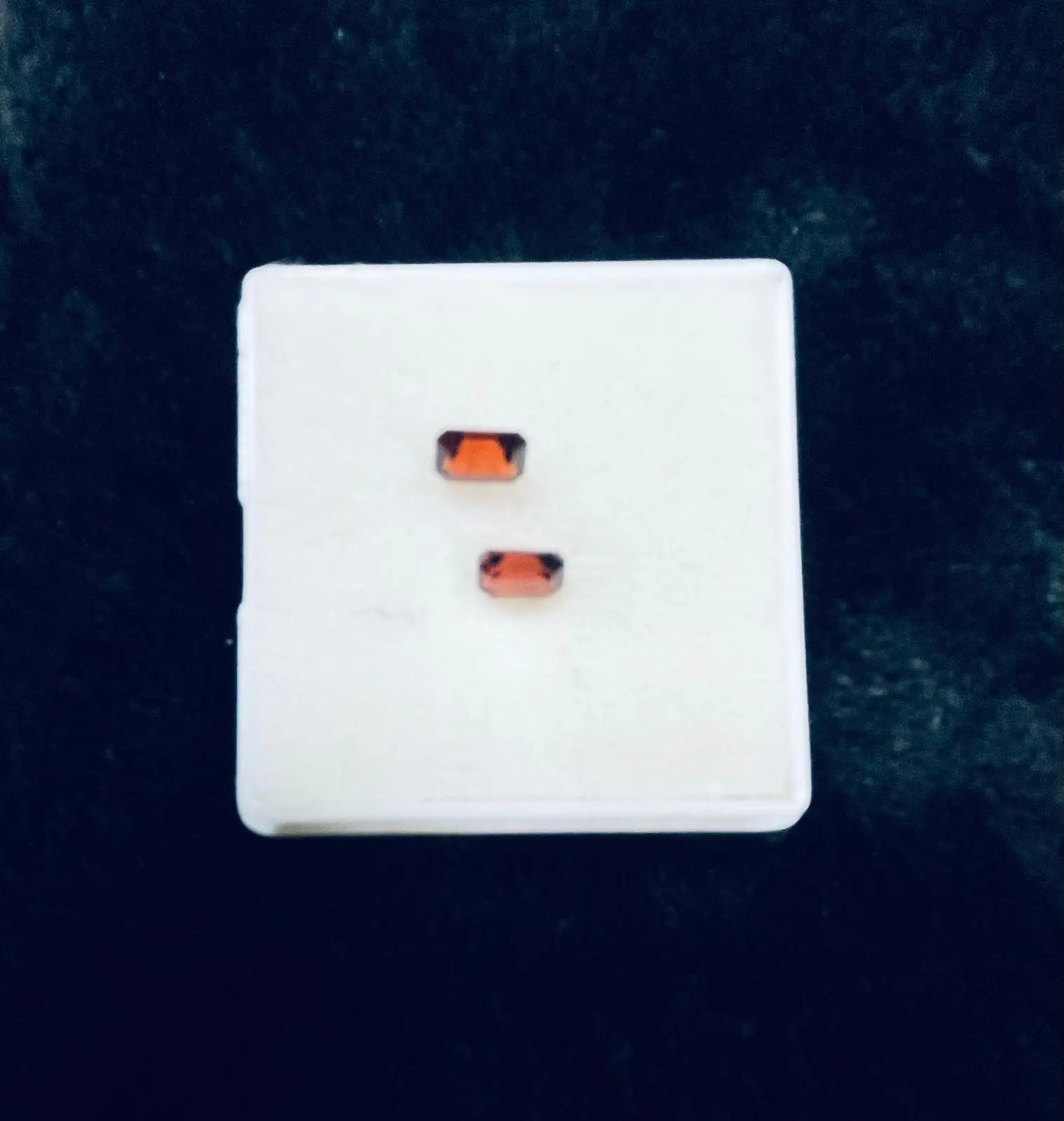 AAA+ Certified Natural 2 Pieces Brazilian GRANET Emerald Shaped Gemstone, Weight: 1.45 ct, Size 6x4 ABC Jewelries