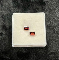 AAA+ Certified Natural 2 Pieces, Brazilian GRANET Emerald Shaped Gemstone, Weight: 1.41 ct, Size 6x9 ABC Jewelries