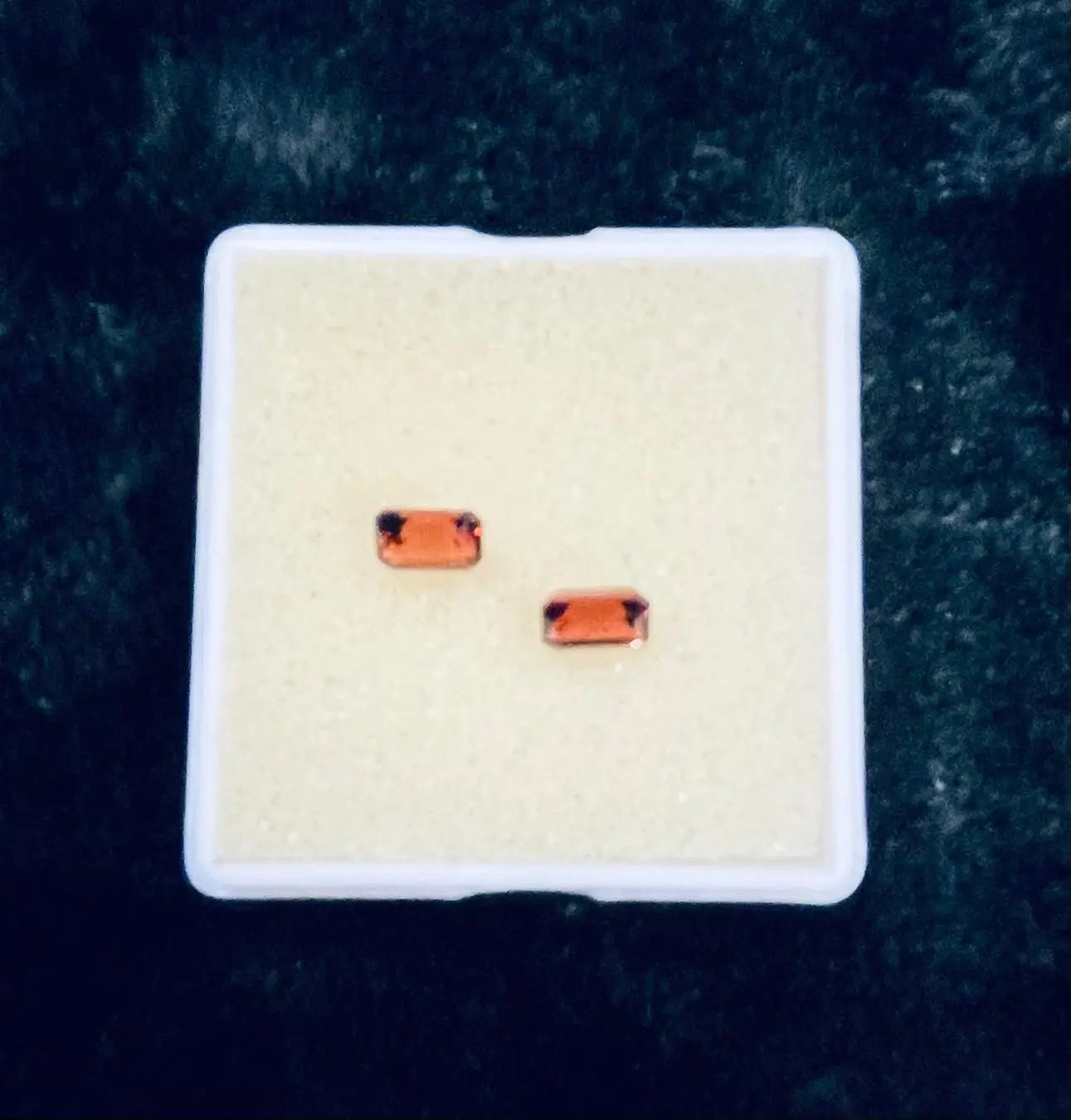 AAA+ Certified Natural 2 Pieces, Brazilian GRANET Emerald Shaped Gemstone, Weight: 1.72 ct, Size 5x10 ABC Jewelries