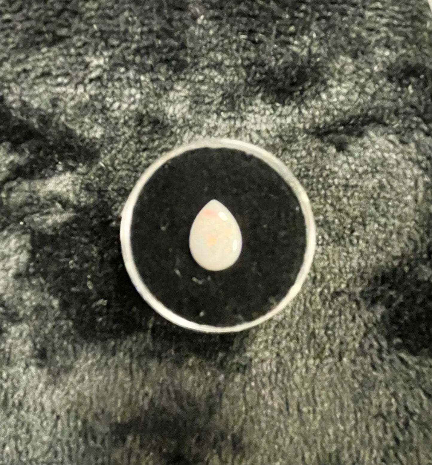 AAA+ Certified Natural Australian 1 Piece Pear Shaped White Opal Gemstone, Weight: 1.01, Size: 7x10 ABC Jewelries