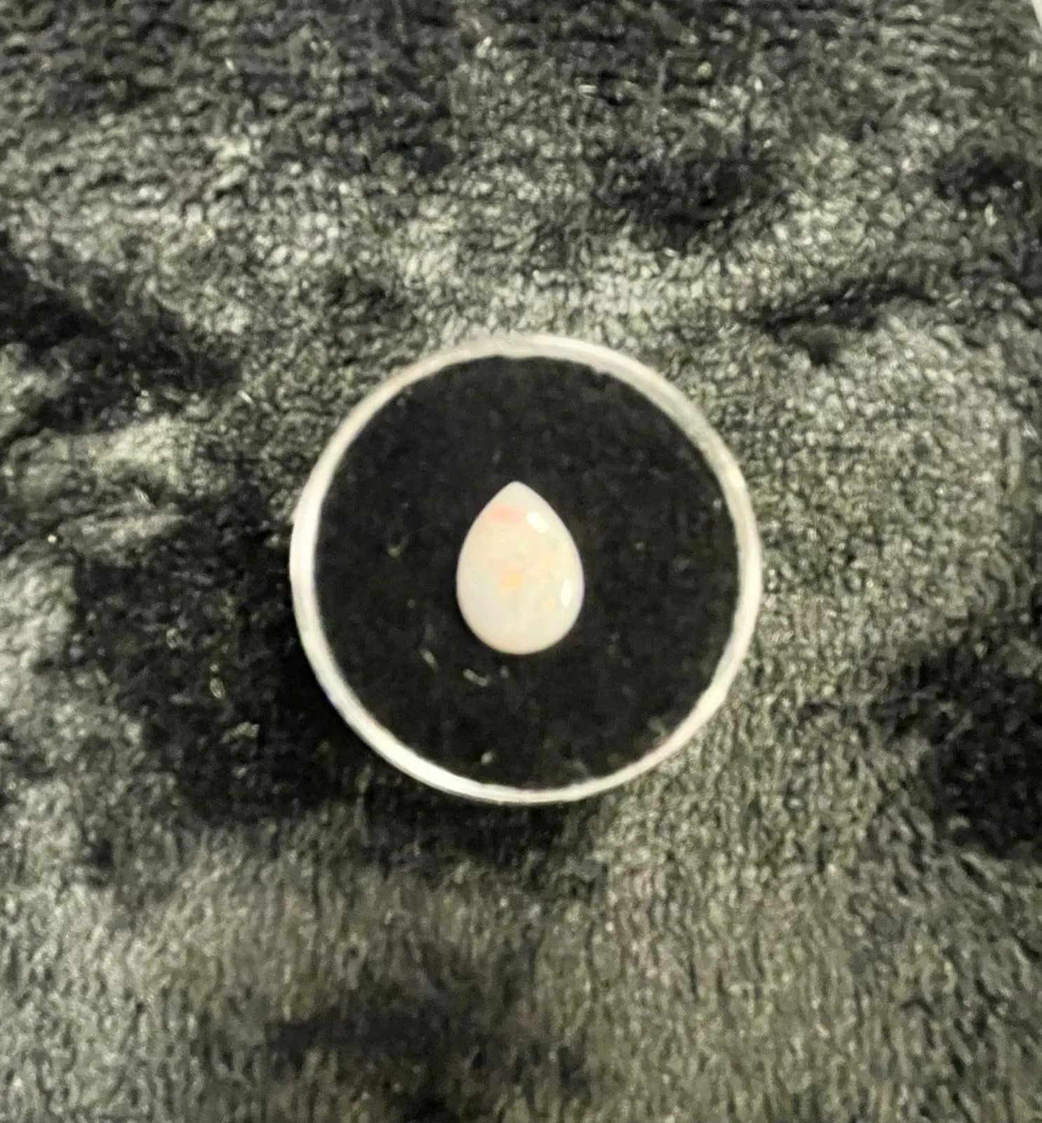 AAA+ Certified Natural Australian 1 Piece Pear Shaped White Opal Gemstone, Weight: 1.01, Size: 7x10 ABC Jewelries