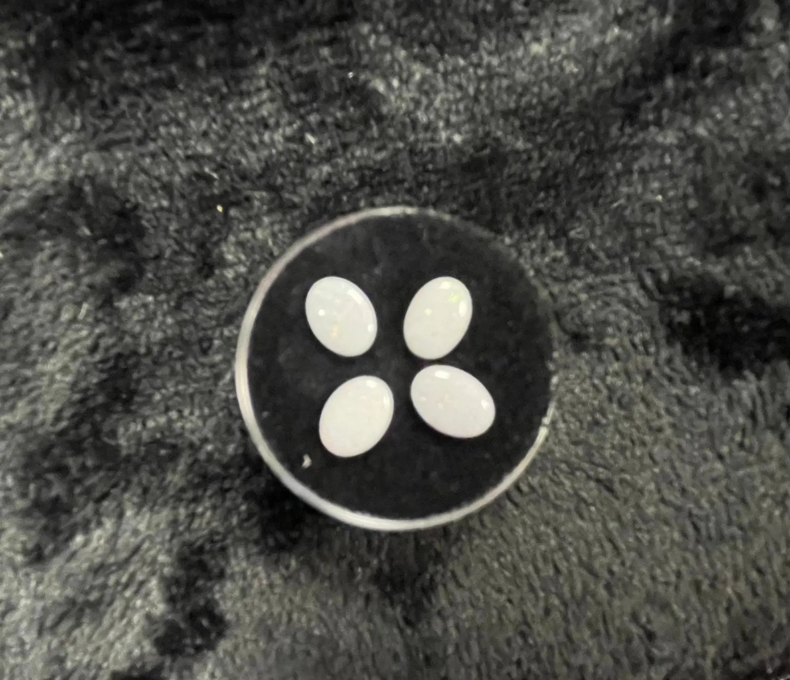 AAA+ Certified Natural Australian 4 Piece Oval Shaped White Opal Gemstone, Weight: 1.04, Size: 5x7 ABC Jewelries