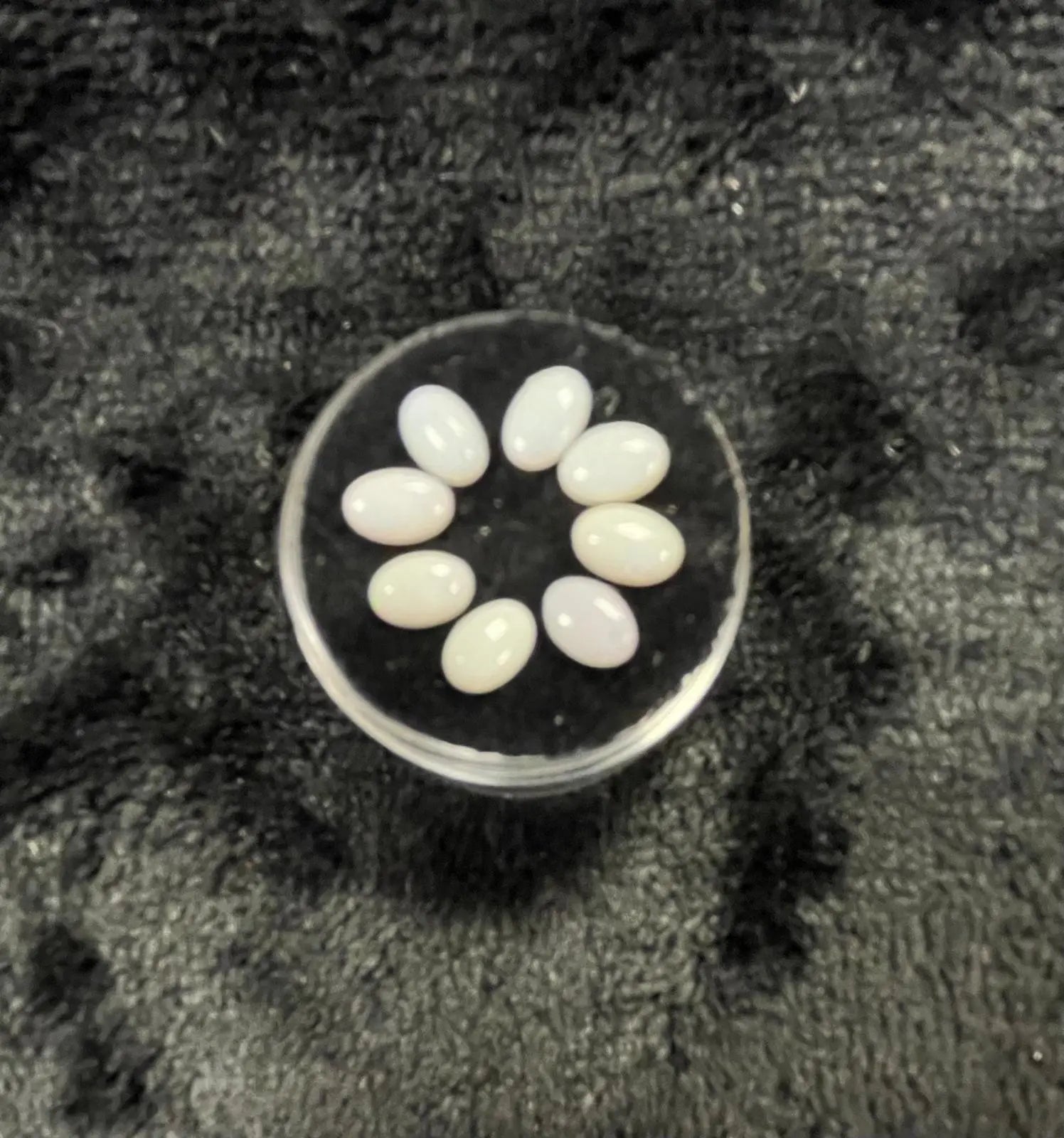 AAA+ Certified Natural Australian 8 Pieces Oval Shaped White Opal Gemstone, Weight: 6, Size 6x4 ABC Jewelries