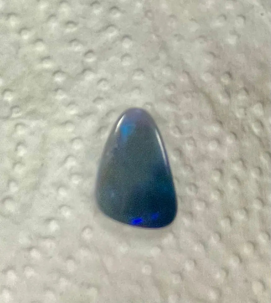 AAA+ Certified Natural Ethiopian 1 Piece Pear Shaped Black Opal Gemstone, Weight: 5.66 ABC Jewelries