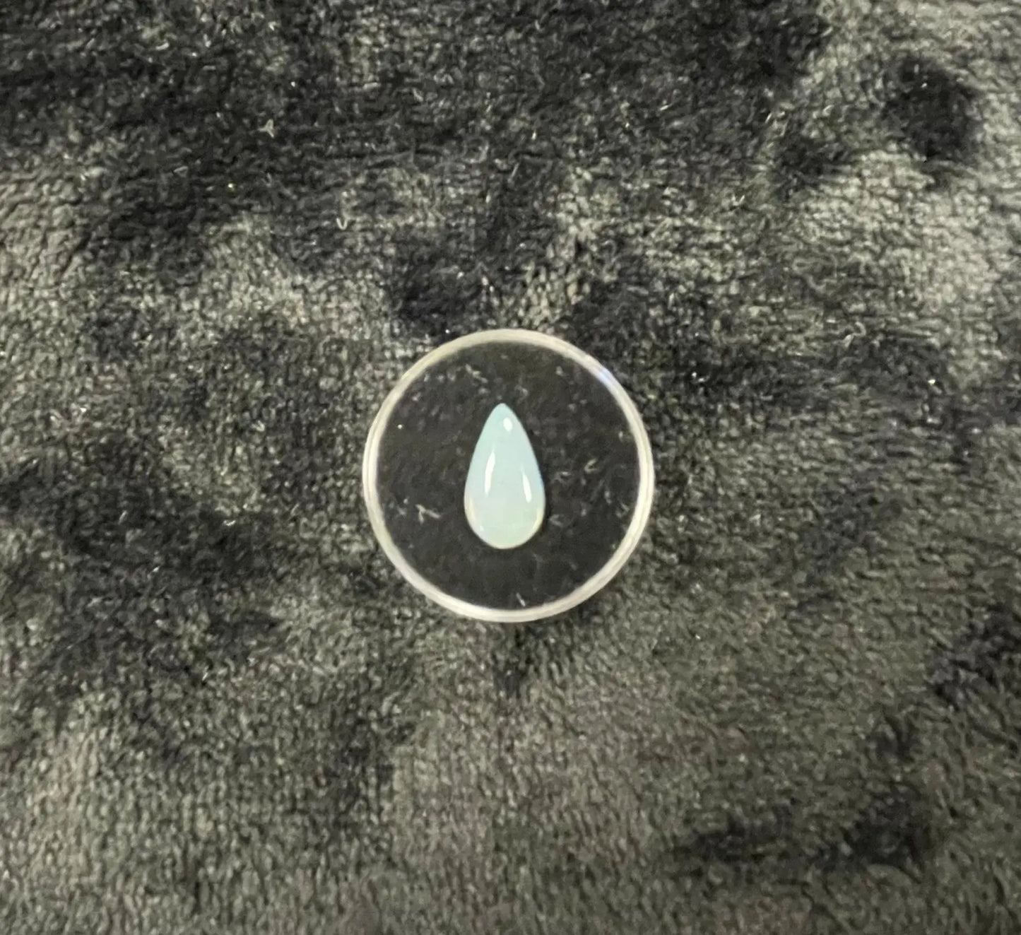 AAA+ Certified Natural Ethiopian 1 Piece Pear Shaped Gray Opal Gemstone, Weight: 3.63 ct, Size 12x9 ABC Jewelries