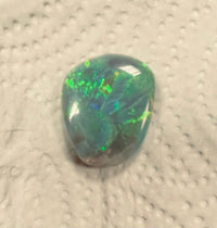 AAA+ Certified Natural Ethiopian 1 Piece Semicircular Shaped Gray Opal Gemstone, Weight: 29.5 ABC Jewelries