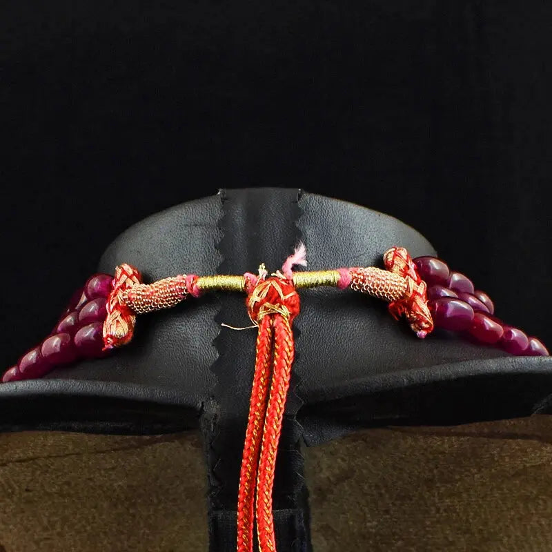 AAA+ Certified Quality 717 Cts Earth Mined 3 Strand Red Ruby Oval Shape Beads Womens Necklace JK 50E343 ABC Jewelery