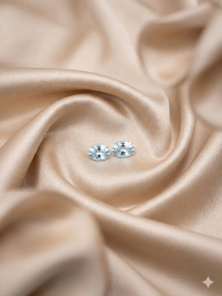 AAA+ Certified Quality Natural Aquamarine, Oval Shaped, lite Blue Colored, Weight 0.28Ct.,Dimensions 5x3mm. Refractive Index, Gem233