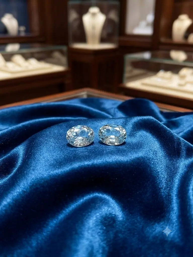 AAA+ Certified Quality Natural Aquamarine, Oval Shaped, lite Blue Colored, Weight 0.28Ct.,Dimensions 5x3mm. Refractive Index, Gem244