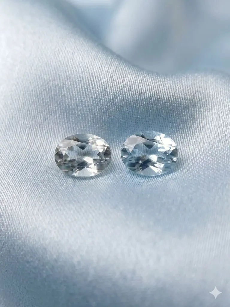 AAA+ Certified Quality Natural Aquamarine, Oval Shaped, lite Blue Colored, Weight 0.30Ct.,Dimensions 5x3mm. Refractive Index, Gem257