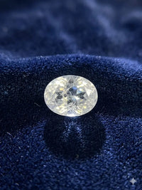 AAA+ Certified Quality Natural Crystal, Oval Shaped, White Semi-Transparent Colored, Weight 10.90Ct.,Gravity 2.63-268 Refractive Index 1.544-1.553,"GemKKG-12-0889994