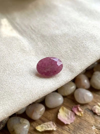 AAA+ Certified Quality Natural Ruby Manik, Oval/Mixed Shaped, Pink semi transparent Colored, 9.70Ct. 3.98-4.00x1.762-1.770 Gemstone, GemKKG-12-088970