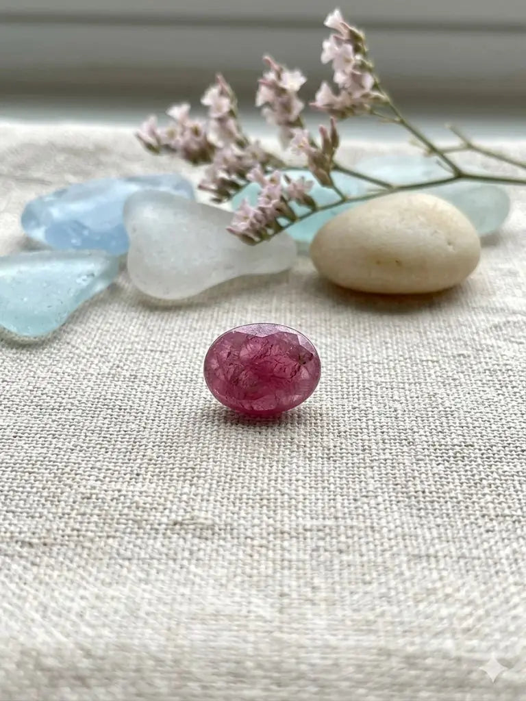 AAA+ Certified Quality Natural Ruby Manik, Oval/Mixed Shaped, Pinky semi transparent Colored, 5Ct 3.98-4.00x1.762-1.770 Gemstone, GemKKG-12-088973