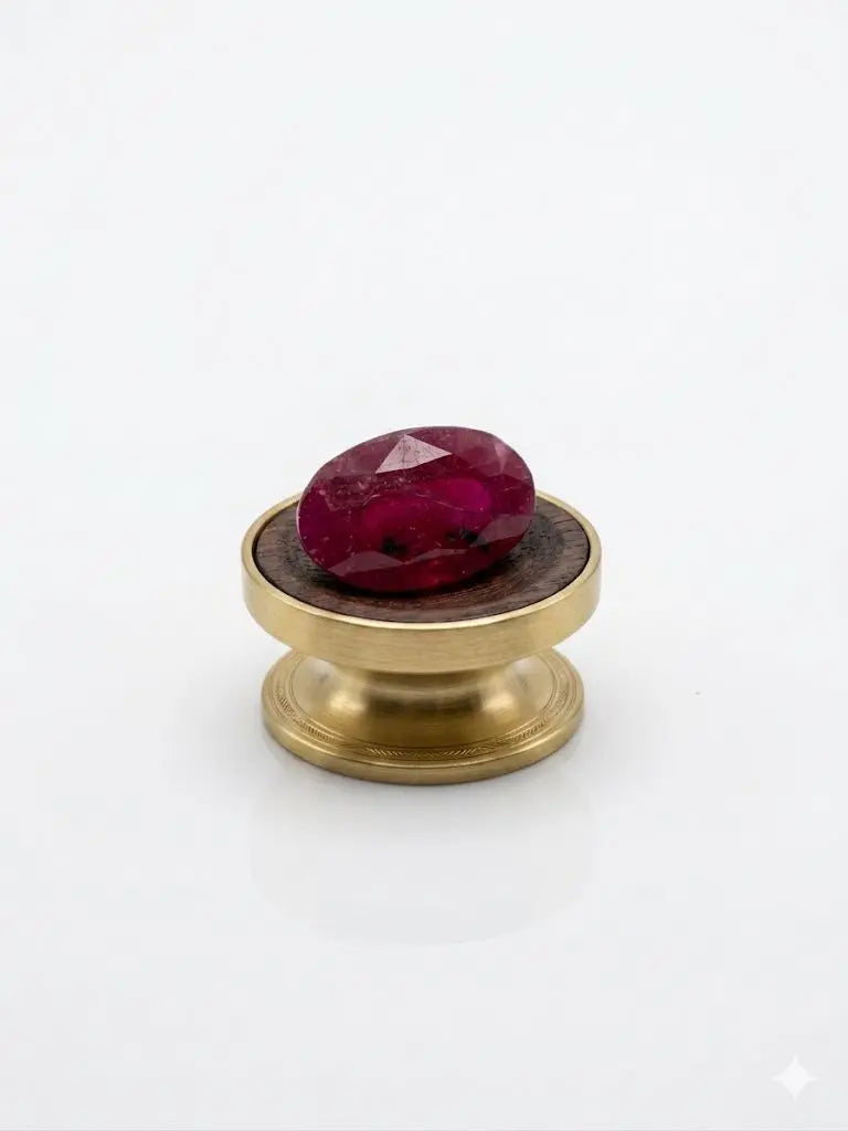 AAA+ Certified Quality Natural Ruby Manik, Oval/Mixed Shaped, Red semi transparent Colored, 6.65Ct. 3.98-4.00x1.762-1.770 Gemstone, GemKKG-12-088988