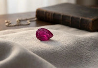 AAA+ Certified Quality Natural Ruby Manik, Pear Shaped, Red Semi-Transparent Colored, Weight 8.25Ct.,Gravity 3.98-4.00 Refractive Index 1.762-1.770,"GemKKG-12-0889960
