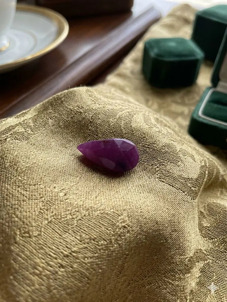 AAA+ Certified Quality Natural Ruby Manik, pear Shaped, Pink Semi-Transparent Colored, Weight 5.50Ct.,Gravity 3.98-4.00 Refractive Index 1.762-1.770 GemKKG-12-088963