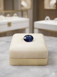 AAA+ Certified Quality Natural Sapphire, Oval/Mixed Shaped, Blue Semi-Transparent Colored, 3.25Ct. 3.98-4.00x1.762-1.770 Gemstone, GemKKG-12-088938