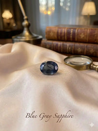 AAA+ Certified Quality Natural Sapphire, Oval/Mixed Shaped, Blue Semi-Transparent Colored, 6.50Ct. 3.98-4.00x1.762-1.770 Gemstone, GemKKG-12-088940