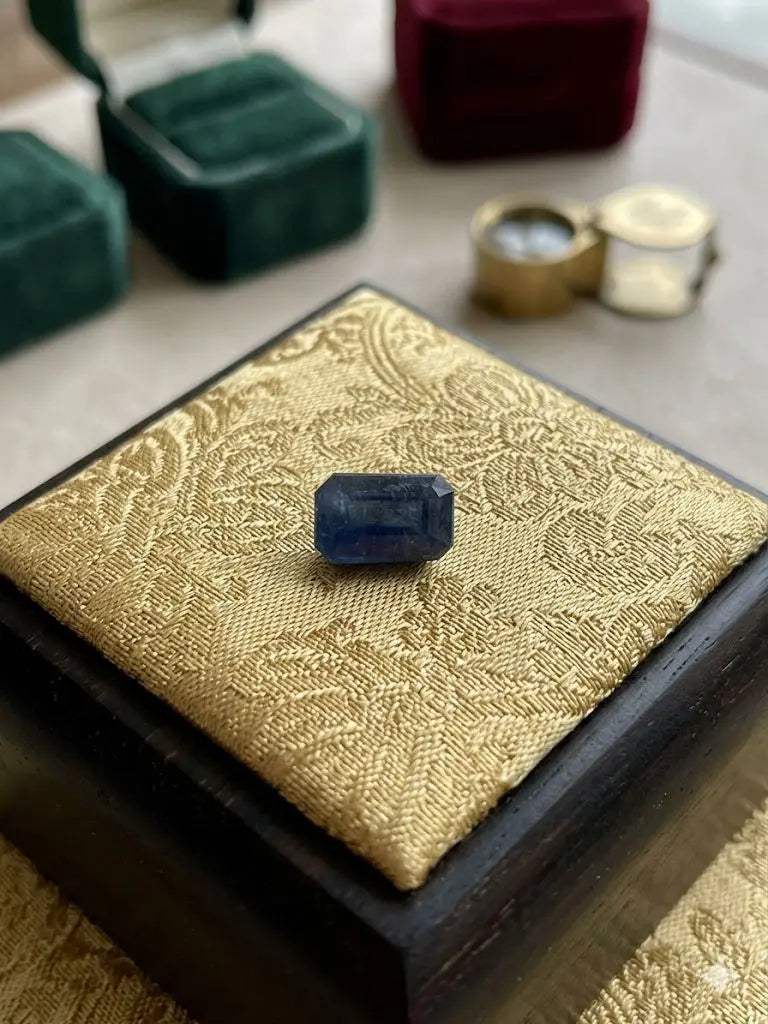 AAA+ Certified Quality Natural Sapphire, Rectangular/Mixed Shaped, Blue Semi-Transparent Colored, Weight 4.20Ct.,Gravity 3.98-4.00 Refractive Index 1.762-1.770 GemKKG-12-0889950