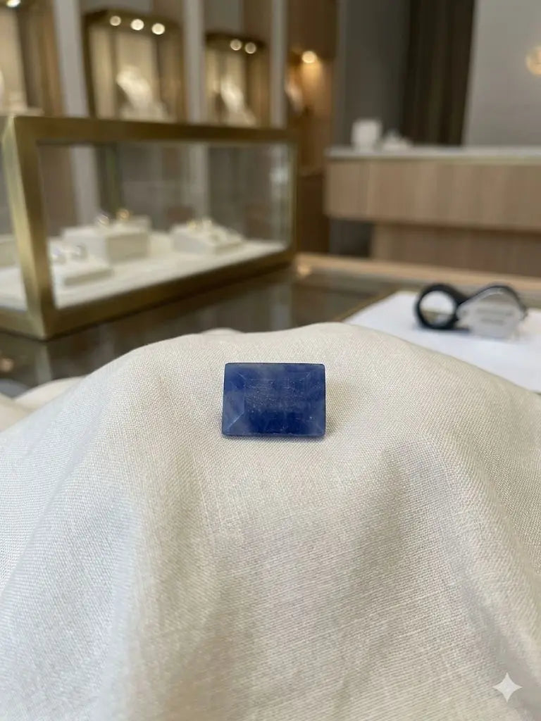 AAA+ Certified Quality Natural Sapphire, Rectangular/Mixed Shaped, Blue Semi-Transparent Colored, Weight 7.25Ct.,Gravity 3.98-4.00 Refractive Index 1.762-1.770 GemKKG-12-0889945