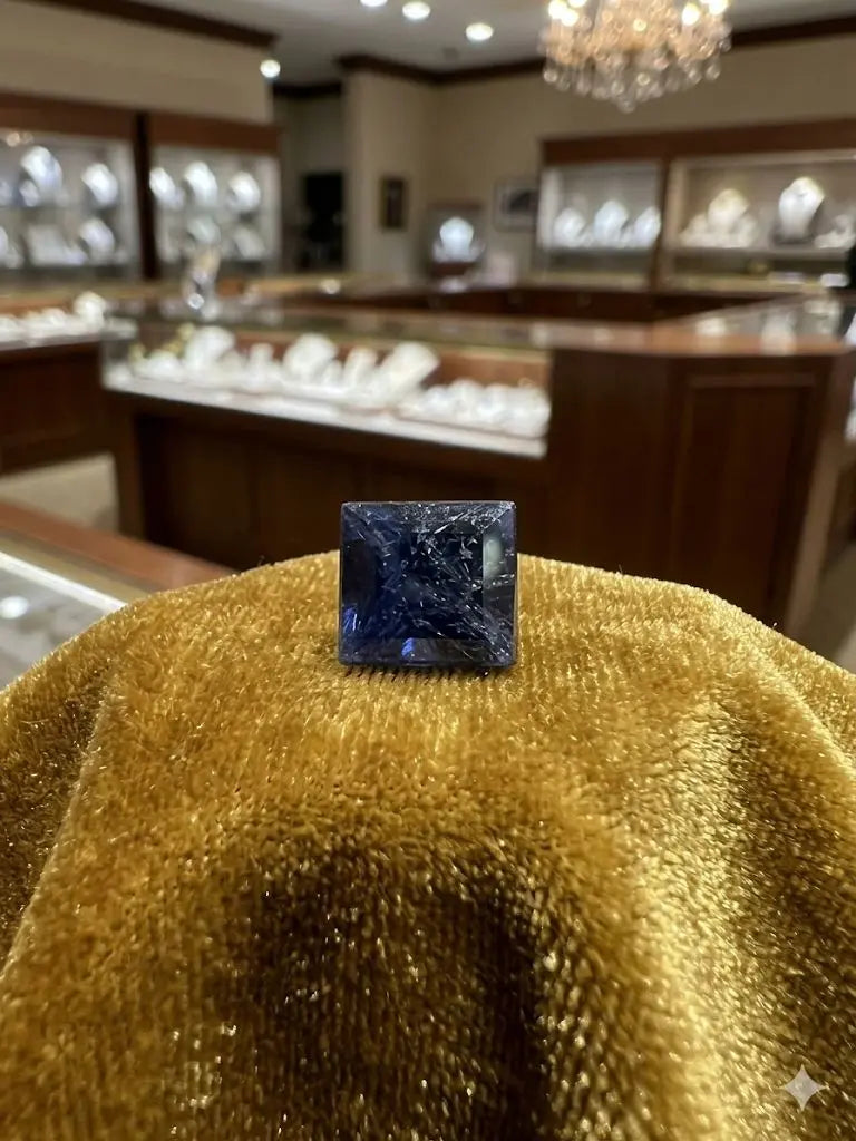AAA+ Certified Quality Natural Sapphire, Square/Mixed Shaped, Blue Semi-Transparent Colored, Weight 3.0Ct.,Gravity 3.98-4.00 Refractive Index 1.762-1.770 GemKKG-12-0889953