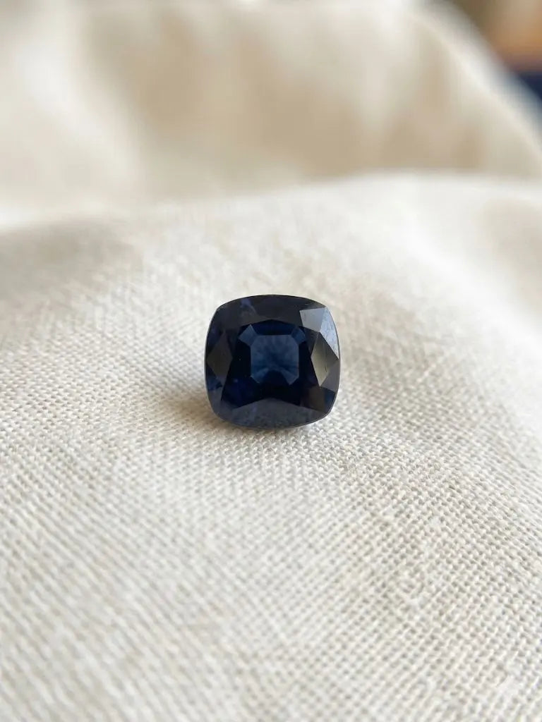 AAA+ Certified Quality Natural Sapphire, Square Shaped, Blue Semi-Transparent Colored, Weight 7.55Ct.,Gravity 3.98-4.00 Refractive Index 1.762-1.770,"GemKKG-12-0889948