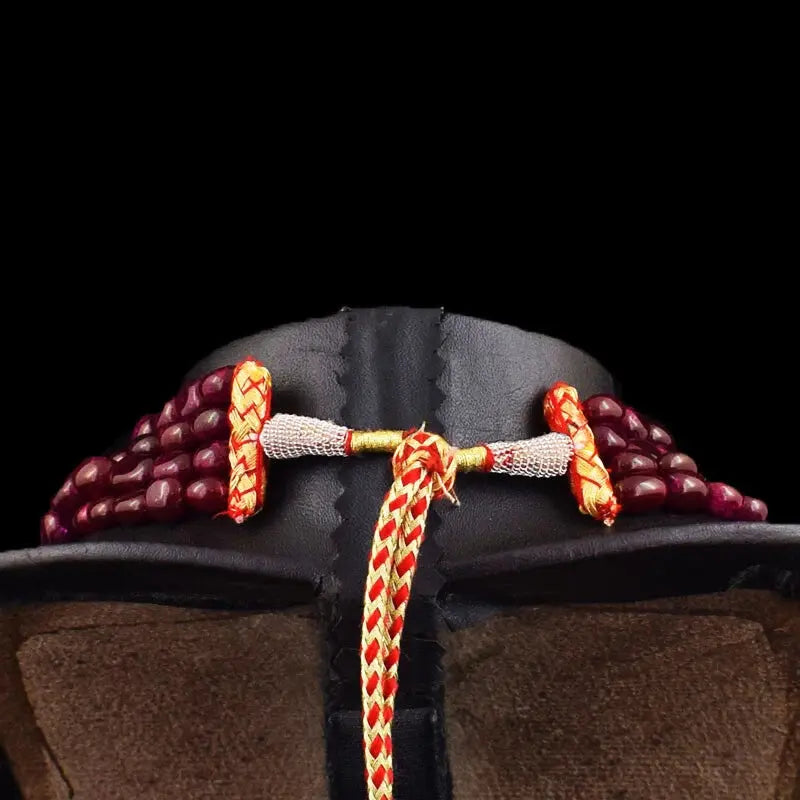 AAA+ Certified Quality Oval Shape 926 Cts Earth Mined 4 Line Red Ruby Beads Womens Necklace JK 01E367 ABC Jewelery