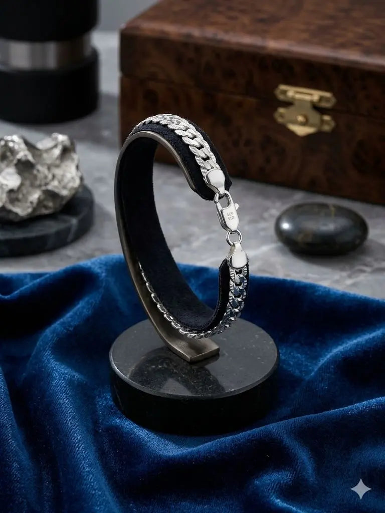 AAA+ Certified Quality, Bracelet 20cm., Weight 7.5gm., Quality 925-Silver, CJABCsmb059