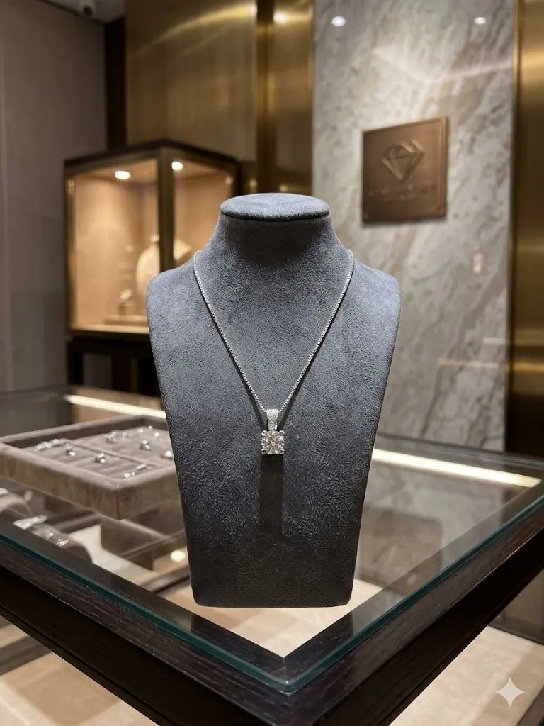 AAA+ Certified Quality, Chain Length 24-22cm, Weight 3.5gm, Quality Silver-925, CJABC-xl034 (Including pendant Zircon white color)