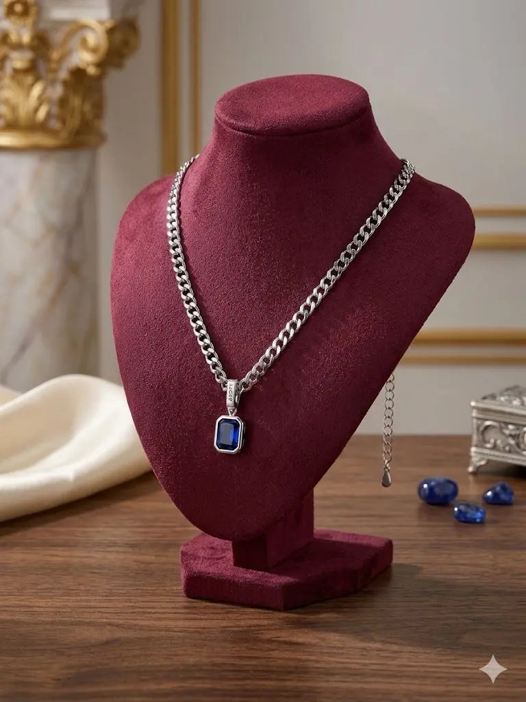 AAA+ Certified Quality, Length 22-24cm, Weight 23.5gm, Quality 925-Silver, CJABC-107-S (Including pendent)