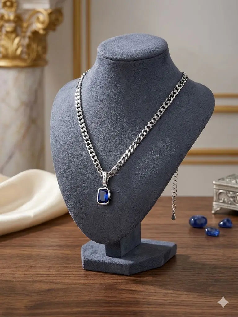 AAA+ Certified Quality, Length 22-24cm, Weight 23.6gm, Quality 925-Silver, CJABC-106-S (Including pendent)