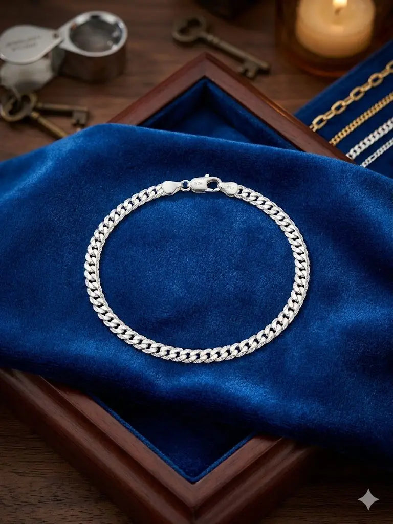 AAA+ Certified Quality, Necklace 55cm., Weight 20gm., Quality 925-Silver, CJABCamn-204-2