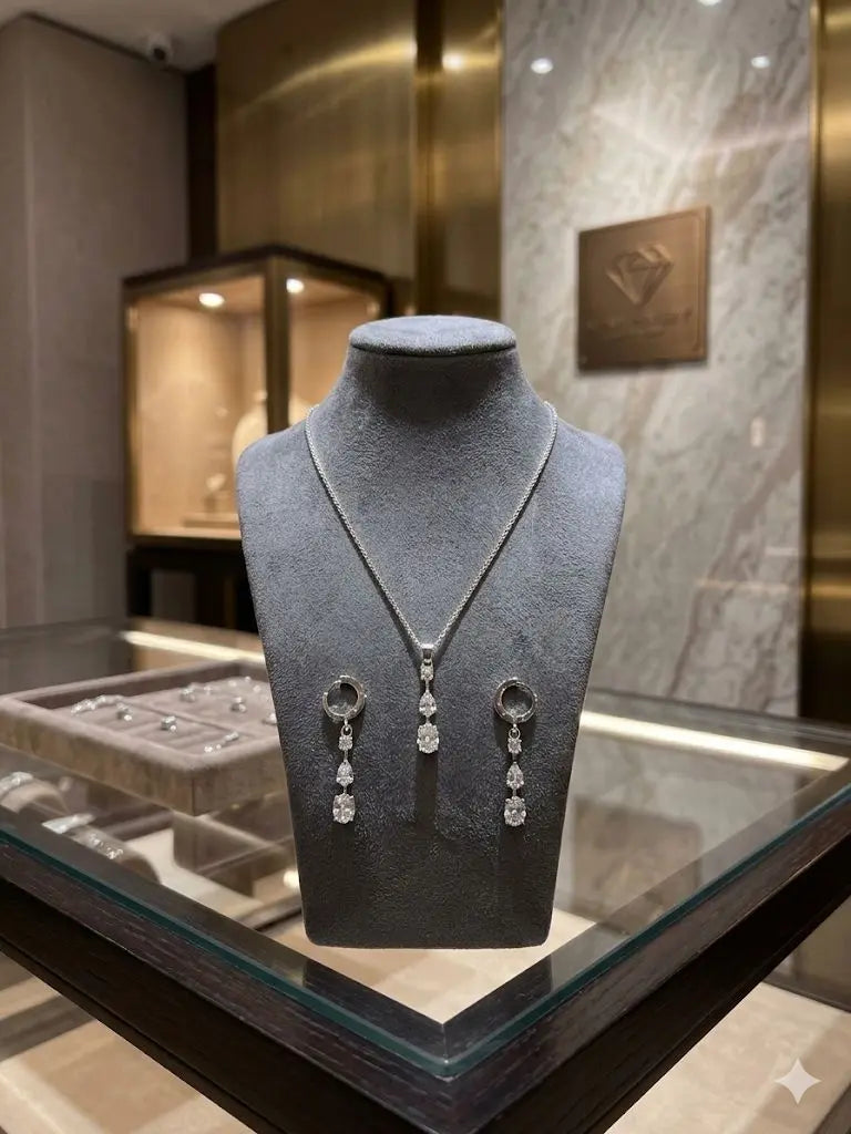 AAA+ Certified Quality, Quality Silver-925, Chain Length 23cm, Weight 8.2gm, CJABC-s59901 (Including pendent Shinny CZ white color)