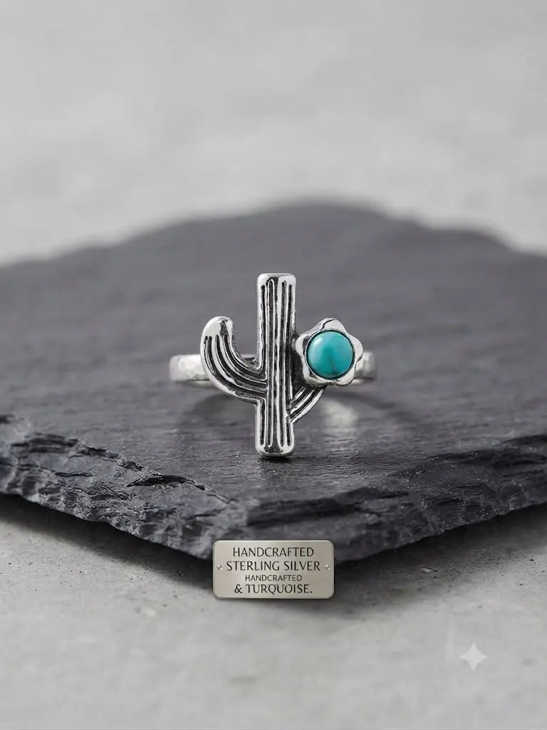 AAA+ Certified, Quality S. Silver-925, Gem Bohemian Turquoise, Size 7, Weight 4.2gm, ABC-734787-15