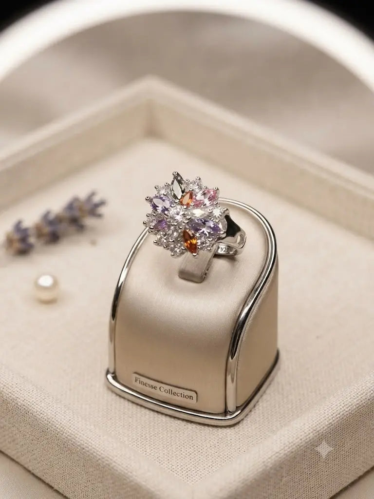 AAA+ Certified, Quality S. Silver-925, Gem CZ (Fashion), Weight 4.1gm. Size 8, ABC-RS5100-7