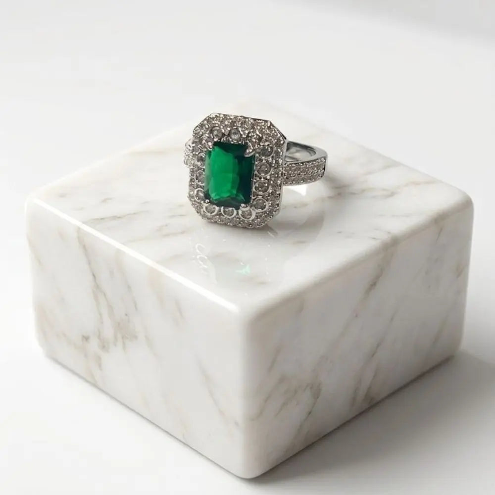 AAA+ Certified, Quality S. Silver, Size7, Gem CZ Fashion, Weight 4.8 grams., ABC-SRG-10