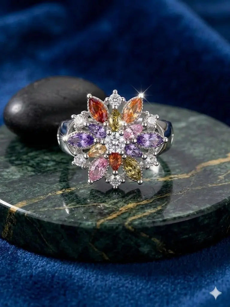 AAA+ Certified, Quality Silver - 925, Gem CZ (Fashion), Size 6, Weight 3.8gm, ABC-S5100-6