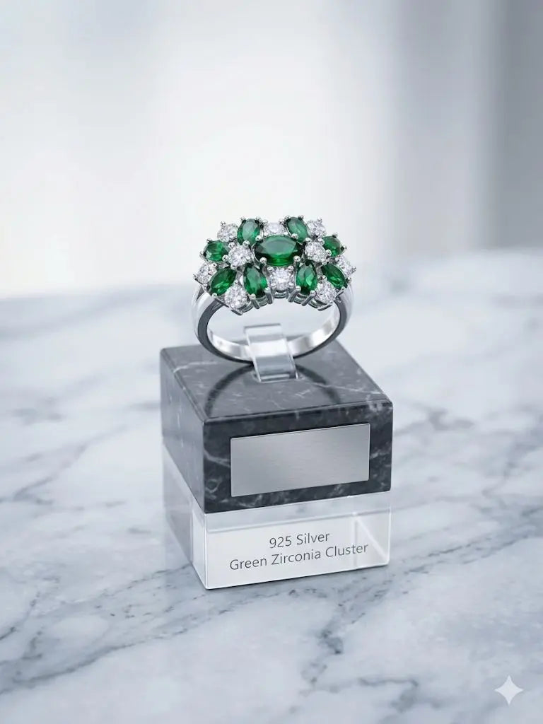 AAA+ Certified, Quality Silver - 925, Gem Cubic Zirconia, Size 7, Weight 4.3gm, ABC-900