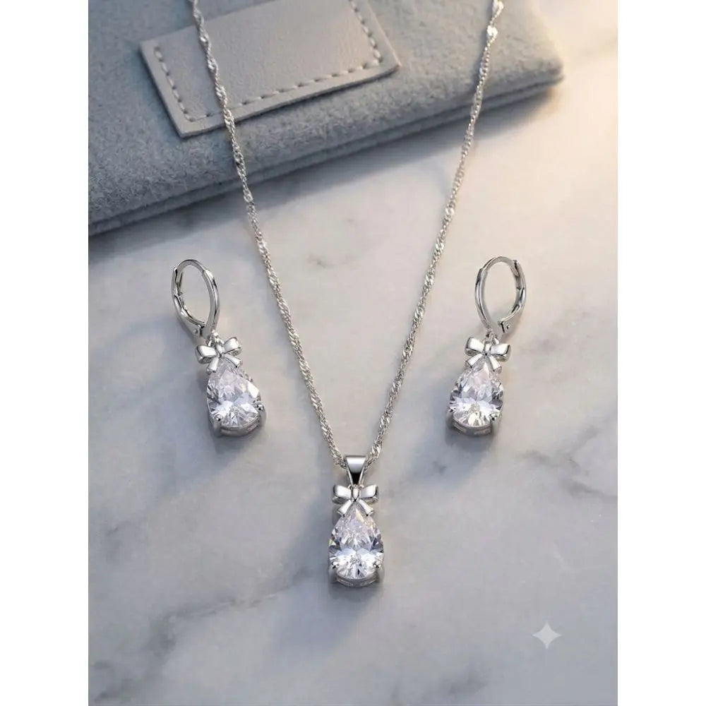 AAA+ Certified, Quality Silver - 925, Weight 7.5 grams., Gem CZ, Chain Size22.Cm., ABC-S4103 (set of 4 pieces)