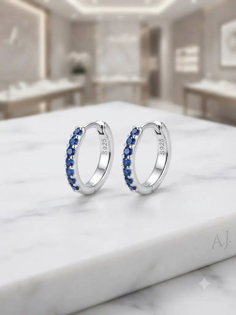 AAA+ Certified, Quality Sterling Silver-925, Gem Sapphire, Weight 0.8 grams, ABC-182-25