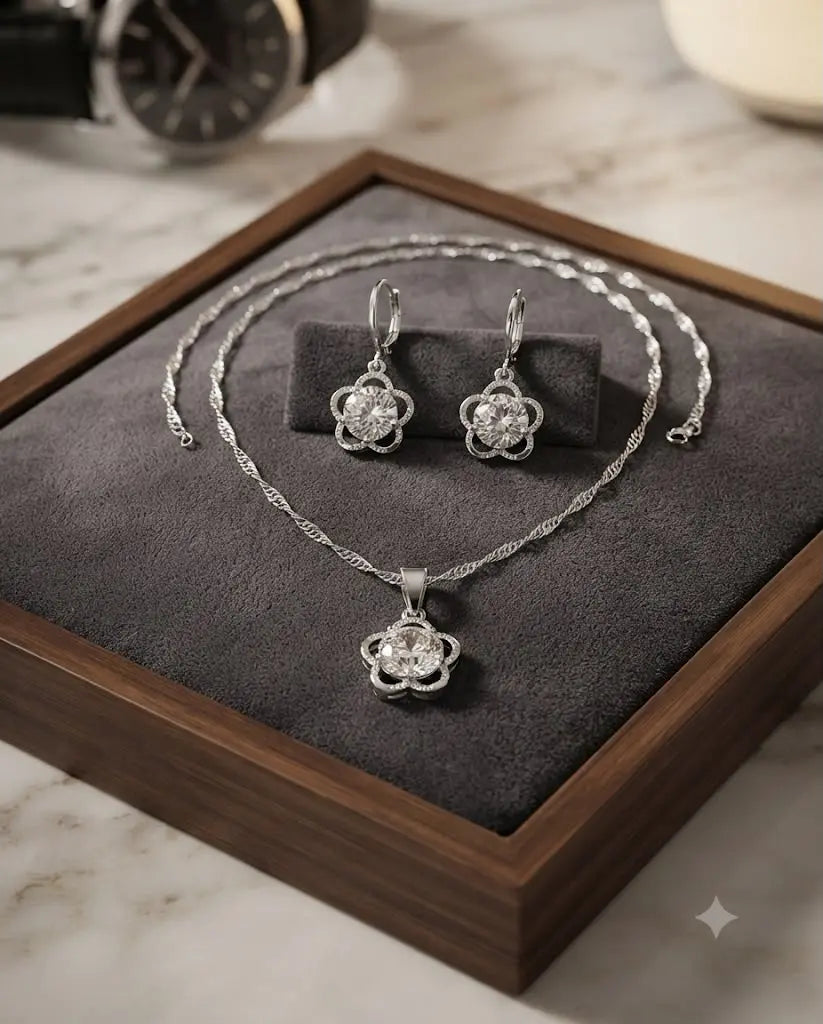 AAA+ Certified, Quality Sterling Silver-925, Gem zirconia, Including chain 50cm, Weight 5.0 grams, ABC-S51501