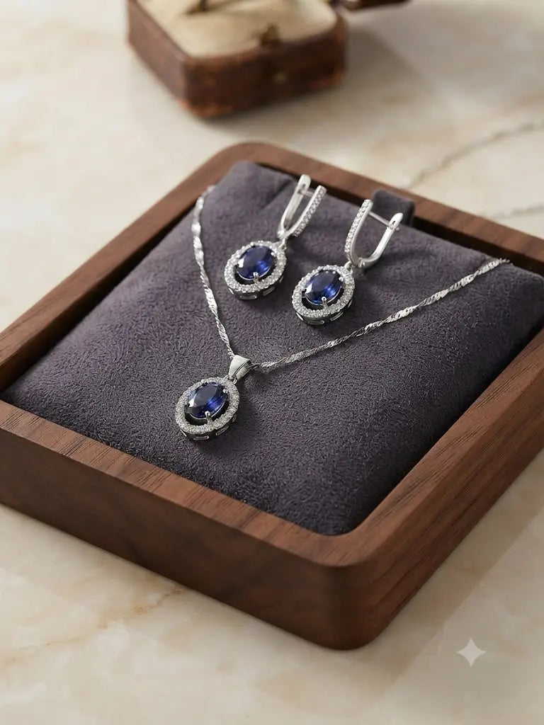 AAA+ Certified, Quality Sterling Silver-925, Gem zirconia, Including chain 50cm, Weight 5.9 grams, ABC- S73201