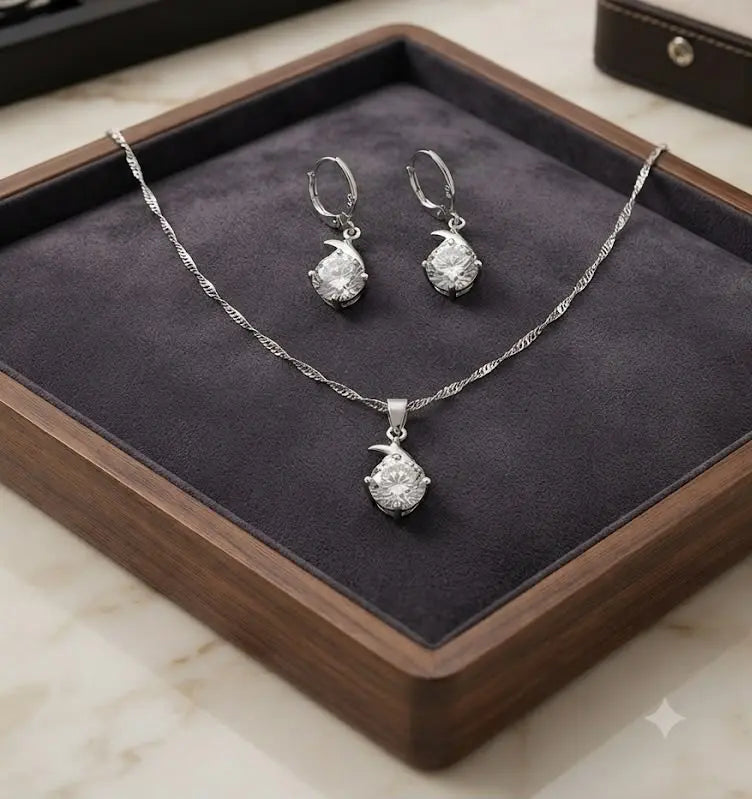 AAA+ Certified, Quality Sterling Silver-925, Gem zirconia, Including chain 50cm, Weight 6.0 grams, ABC-S79504