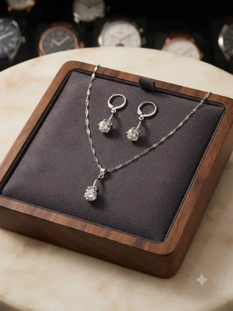 AAA+ Certified, Quality Sterling Silver-925, Gem zirconia, Including chain 50cm, Weight 6.1 grams, ABC- T03901