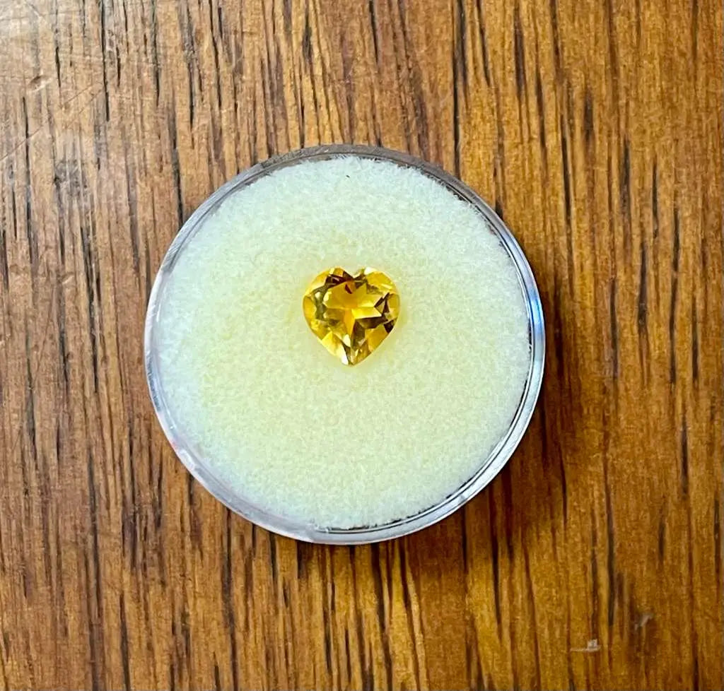 AAA+ Natural Gemstones (1.18 Carats), Amber Color with Brazilian Citrine ABC Jewelries