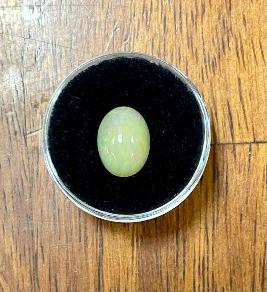 AAA+ Natural Gemstones (2.95 Carats), Milky White Color Ethiopia Opal ABC Jewelries