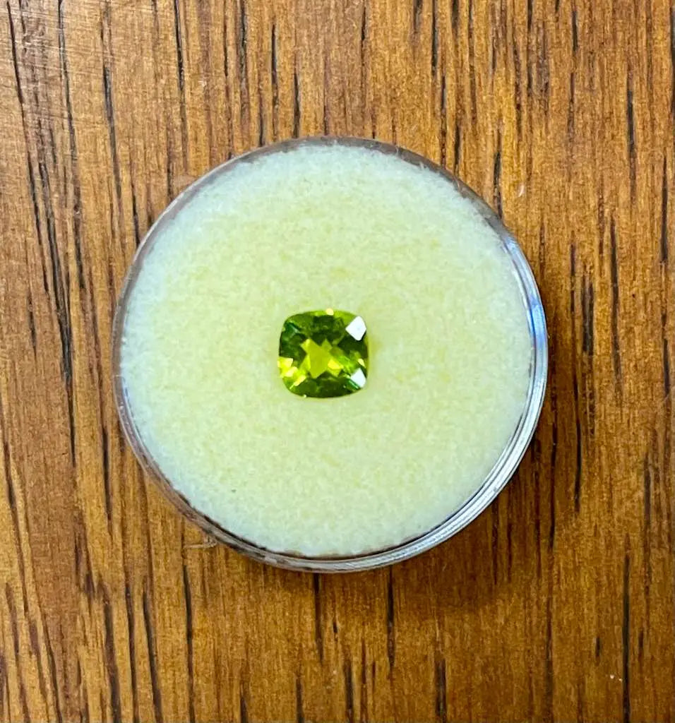 AAA+ Natural Peridot Gemstones (1.27 Carats), Olive Green Color with Brazilian Garnet ABC Jewelries