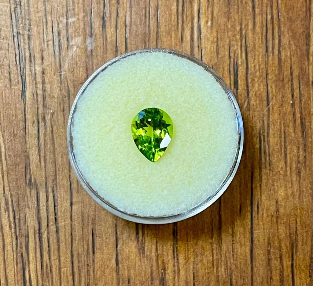 AAA+ Natural Peridot Gemstones (1.75 Carats), Olive Green Color with Brazilian Garnet ABC Jewelries