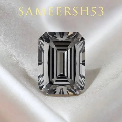 AAA+ Quality 0.50 Ct Natural Grey Diamond Emerald Cut VVS1 D Grade Certified Gemstone ABC Jewelery